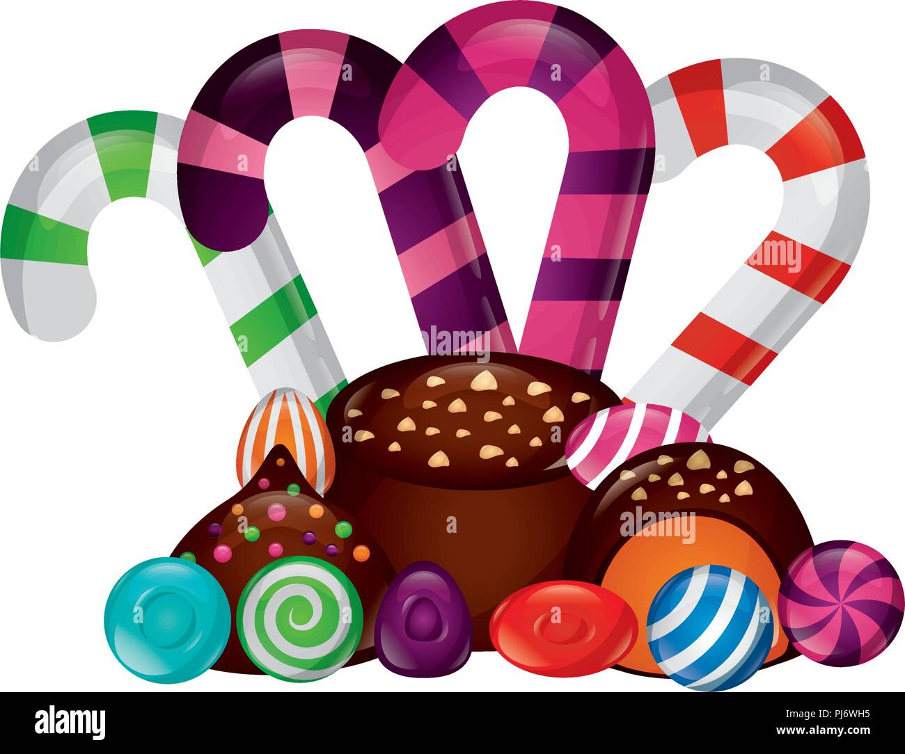 sweet candies isolated icon vector illustration design Stock Vector ...