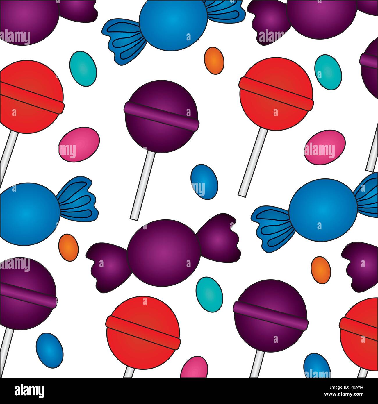 sweet candies icon pattern vector illustration design Stock Vector ...