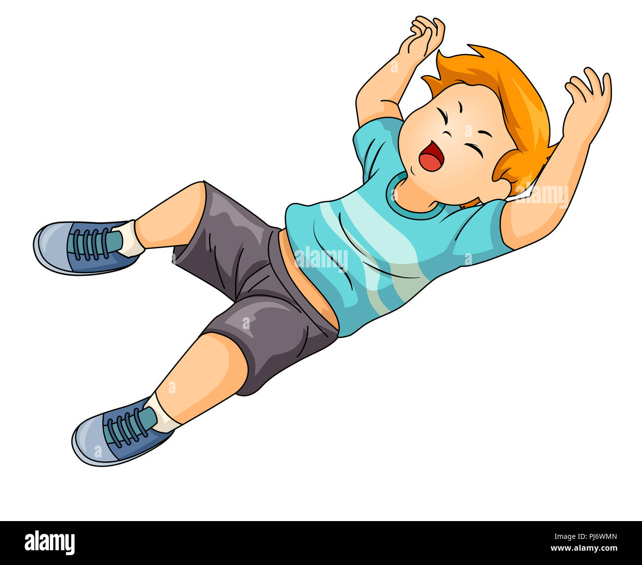 Cartoon boy fall down hi-res stock photography and images - Alamy