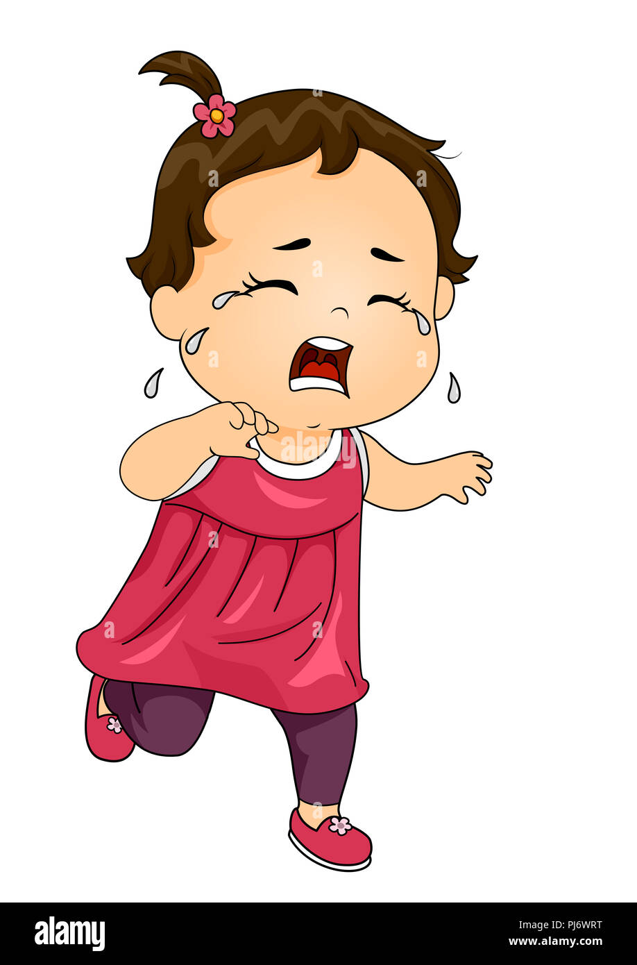 Little girl crying clipart hi-res stock photography and images - Alamy
