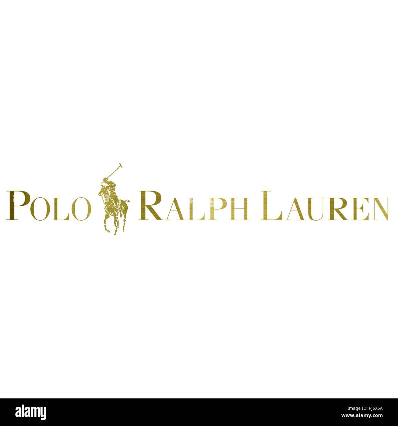 polo ralph lauren logo golden metallic fashion luxury brand clothes  illustration Stock Photo - Alamy