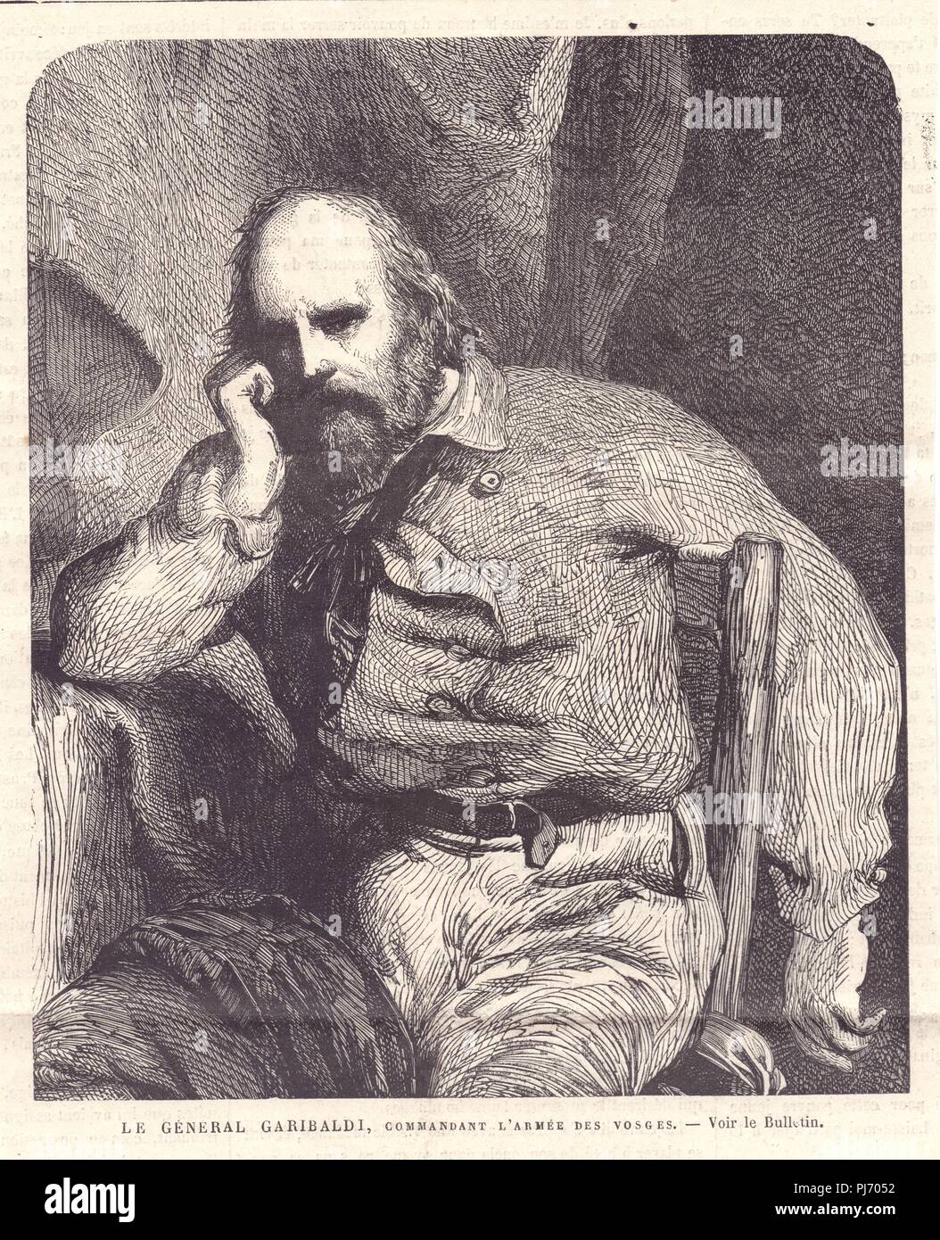 LE GÉNÉRAL GARIBALDI COMMANDANT L’ARMÉE DES VOSGES Stock Photo