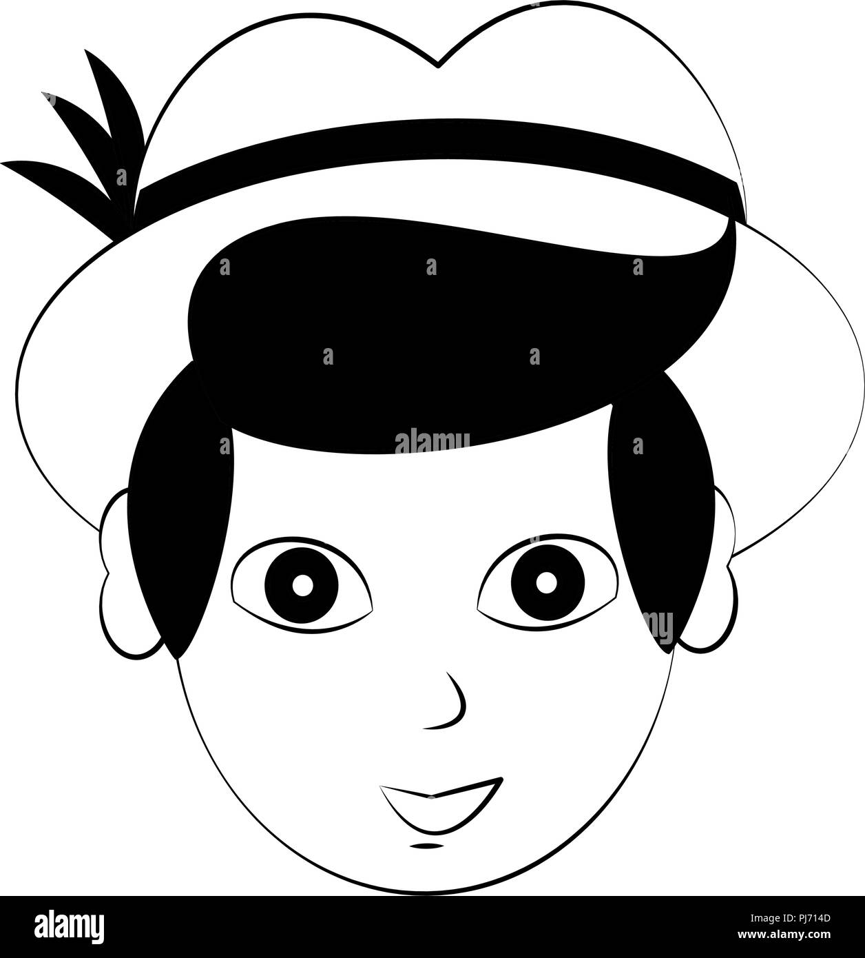 Bavarian man cartoon in black and white Stock Vector Image & Art Alamy