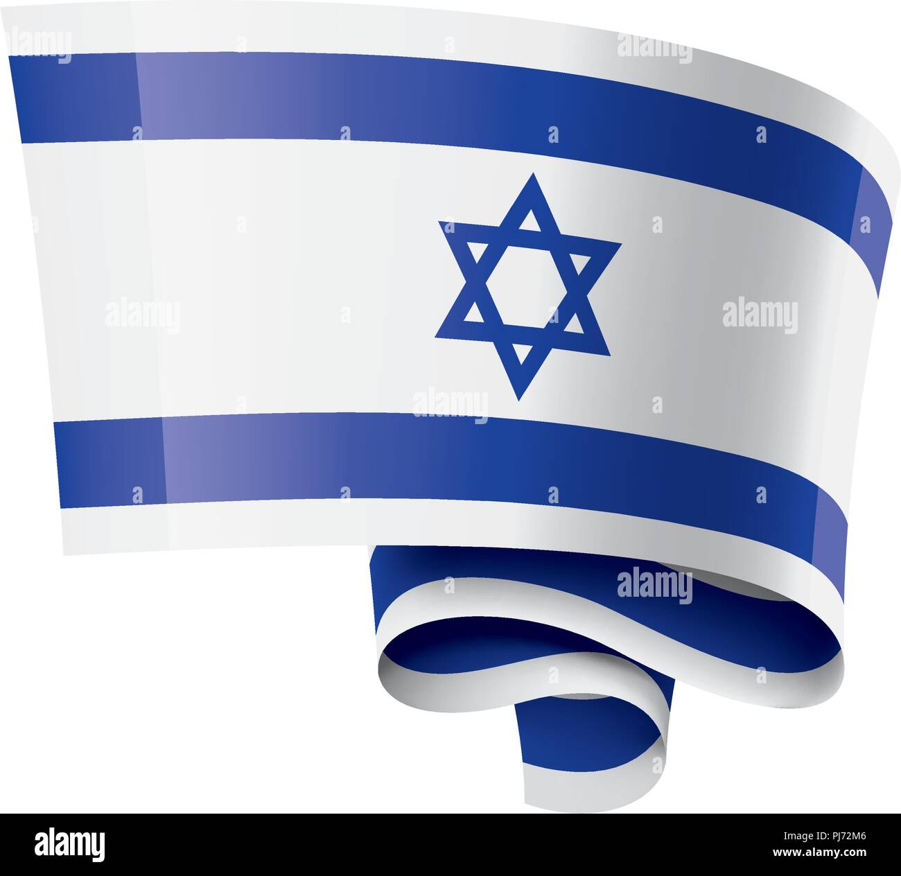 Israel flag, vector illustration on a white background Stock Vector ...