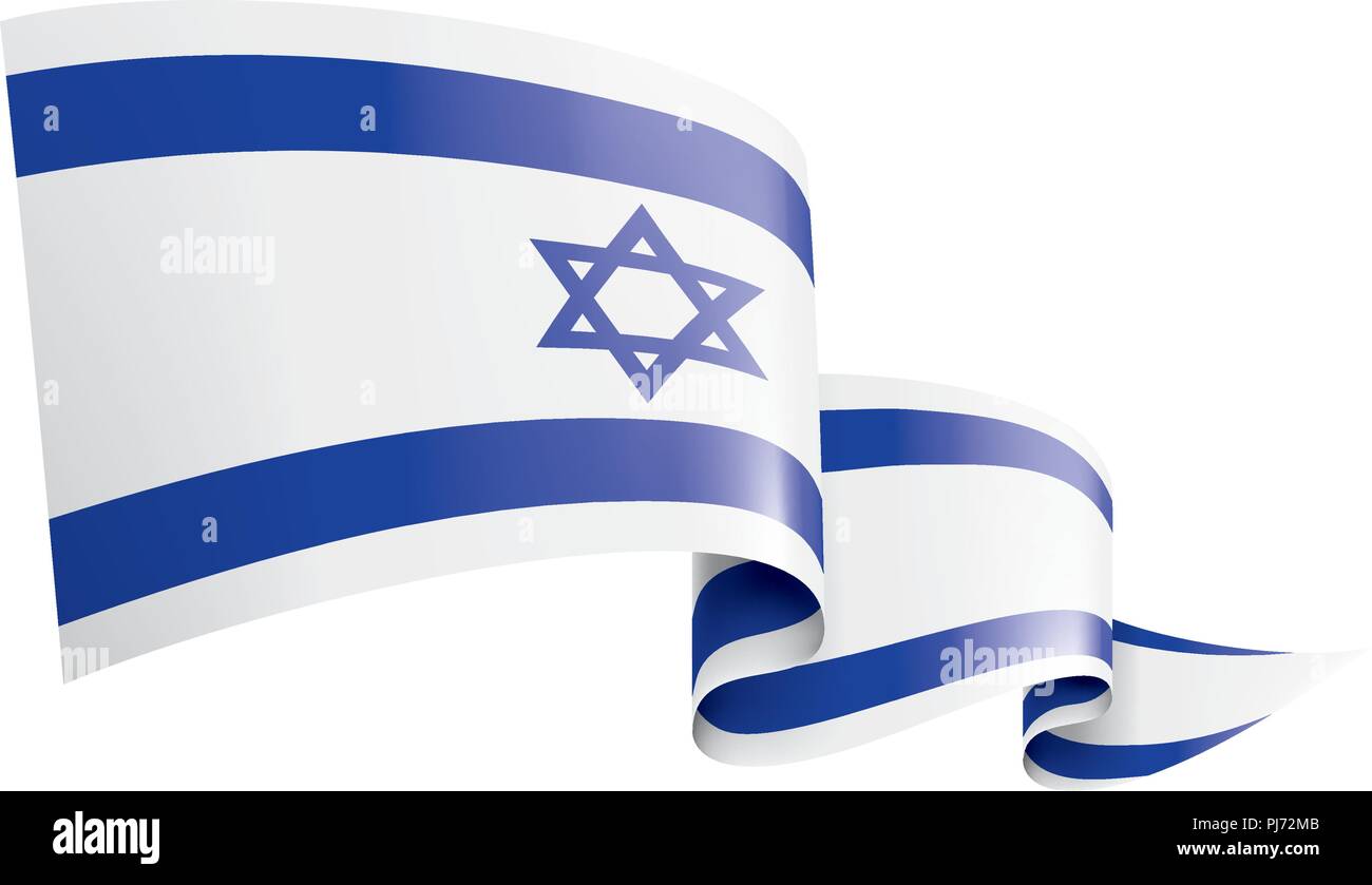 Israel flag, vector illustration on a white background Stock Vector ...