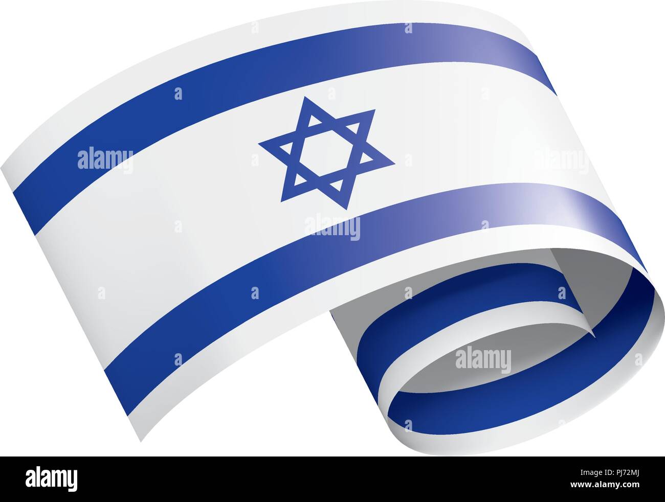 Israel flag, vector illustration on a white background Stock Vector ...