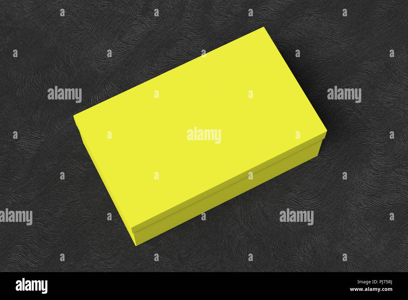 Download Yellow Shoe Box Container On Black Background Packaging Mockup 3d Illustration Stock Photo Alamy PSD Mockup Templates