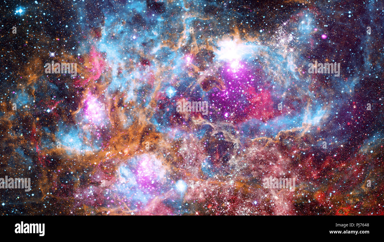 Night sky with stars and nebula. Elements of this image furnished by ...