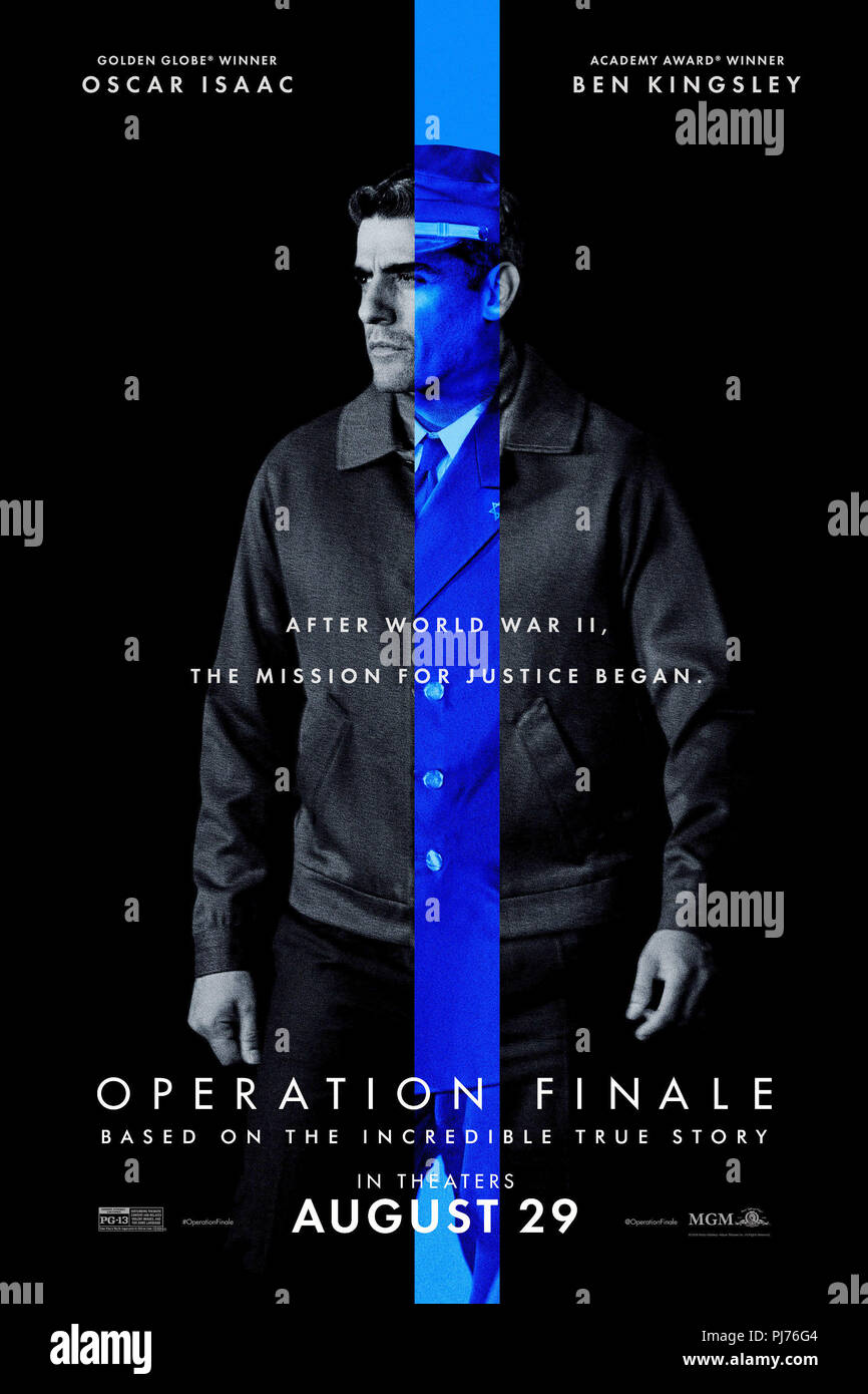 OPERATION FINALE, US character poster, Oscar Isaac, 2018. © MGM/courtesy Everett Collection Stock Photo