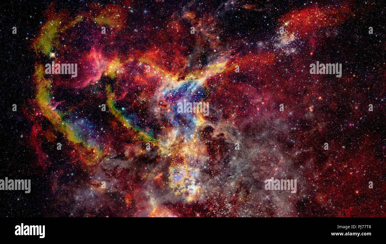 Night sky with stars and nebula. Elements of this image furnished by ...