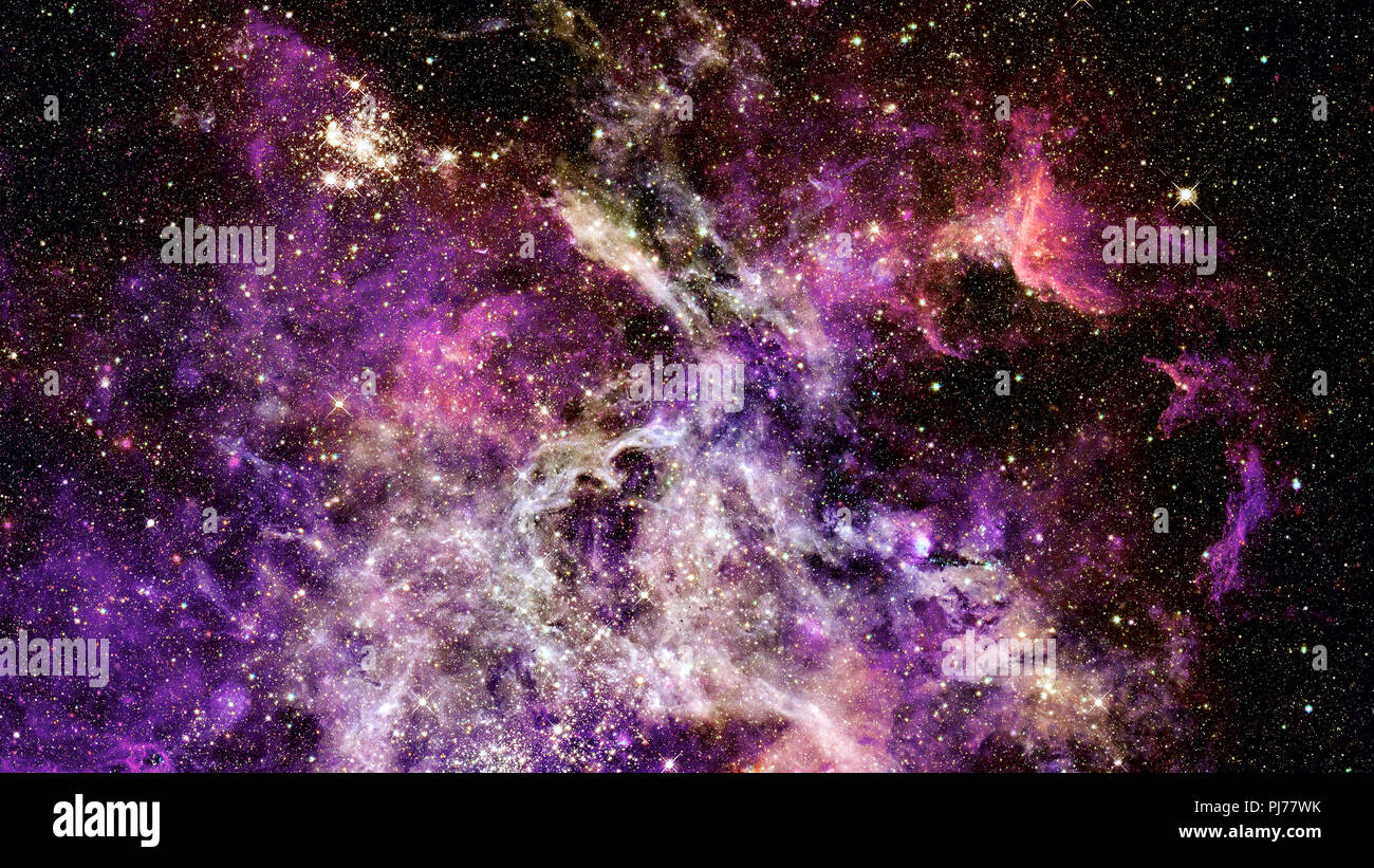 Night sky with stars and nebula. Elements of this image furnished by ...