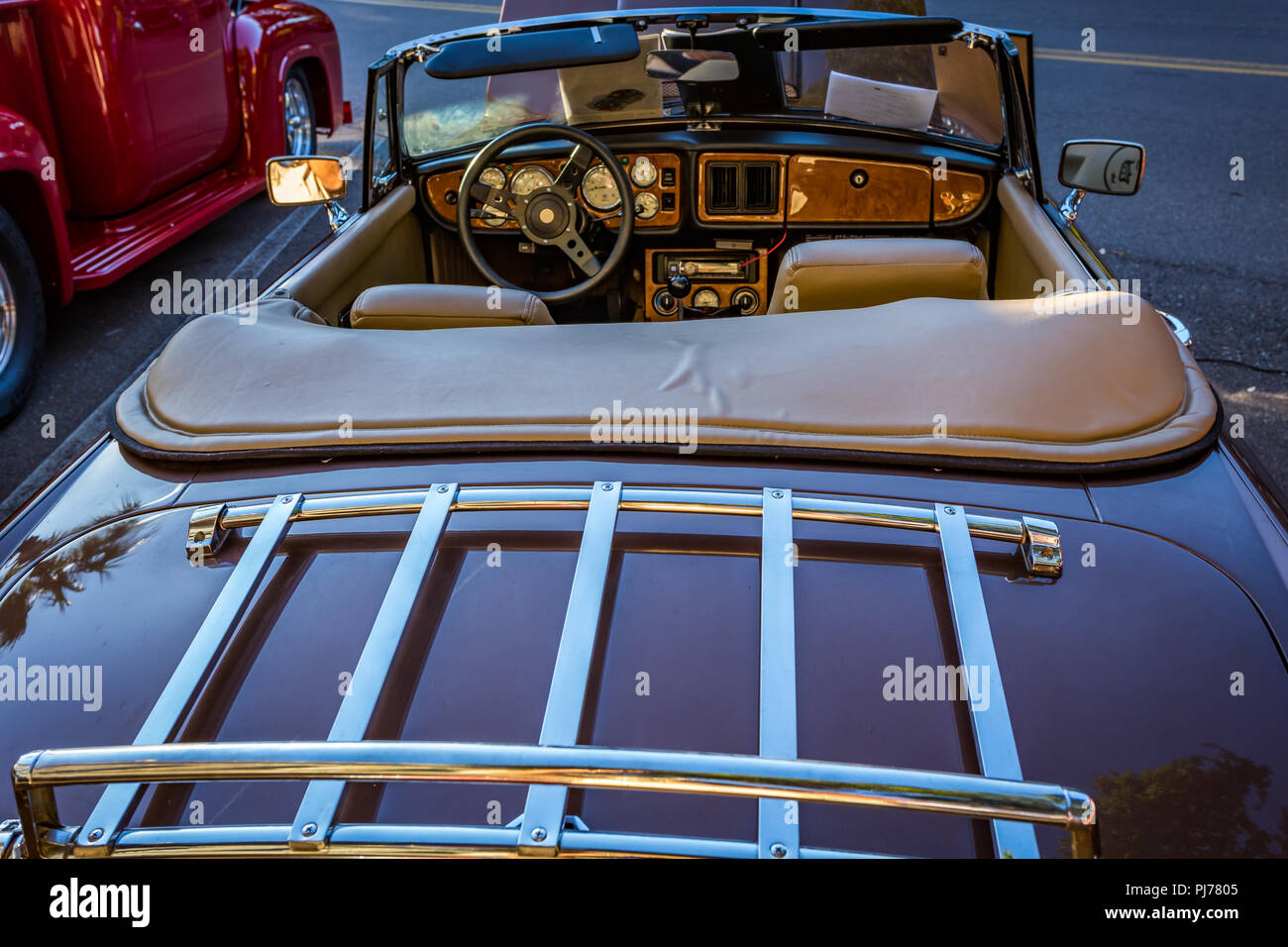 1974 MGB convertible at a classic car show in Amelia Island, Florida ...
