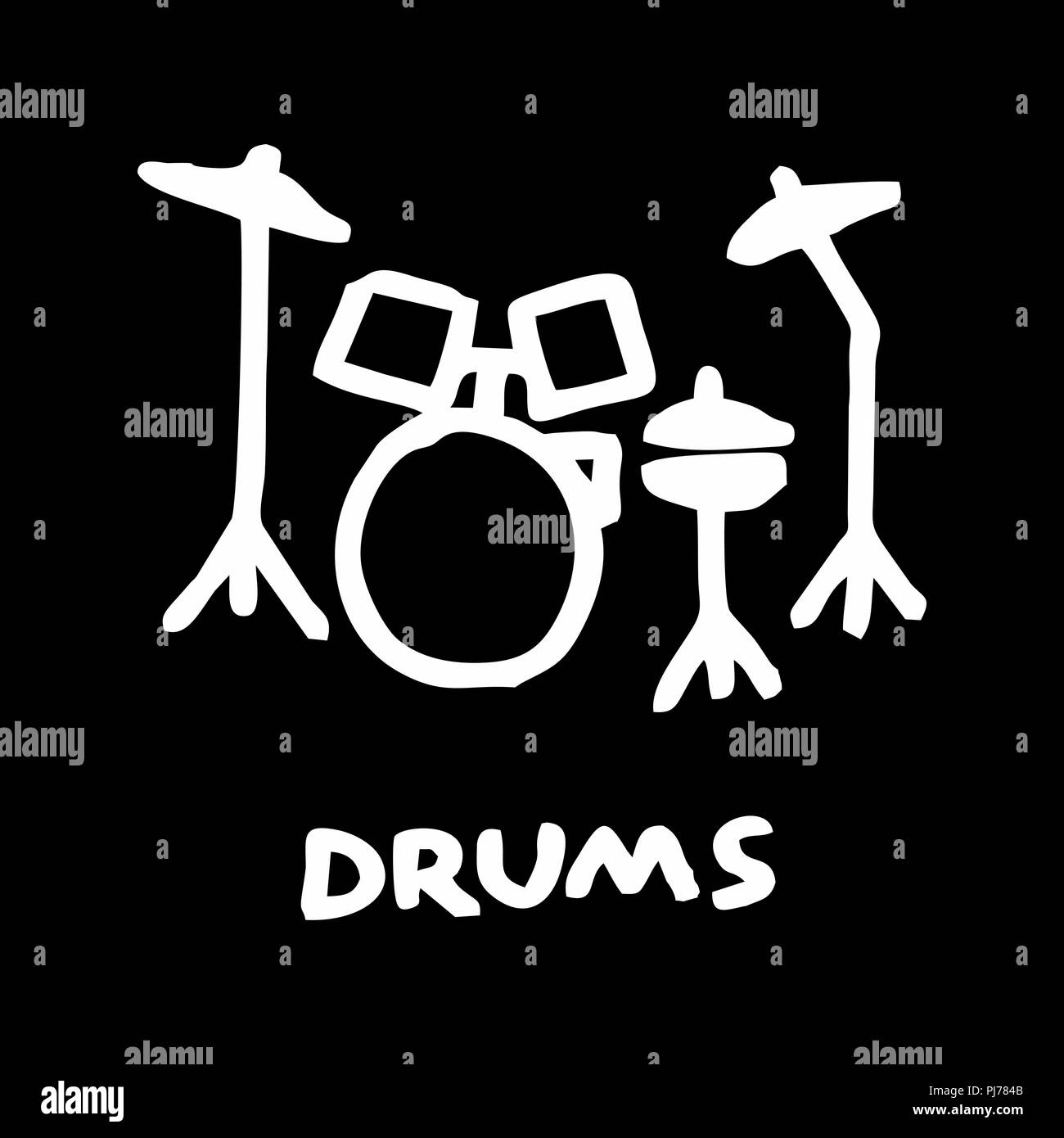 Drum kit freehand illustration Stock Vector Image & Art Alamy