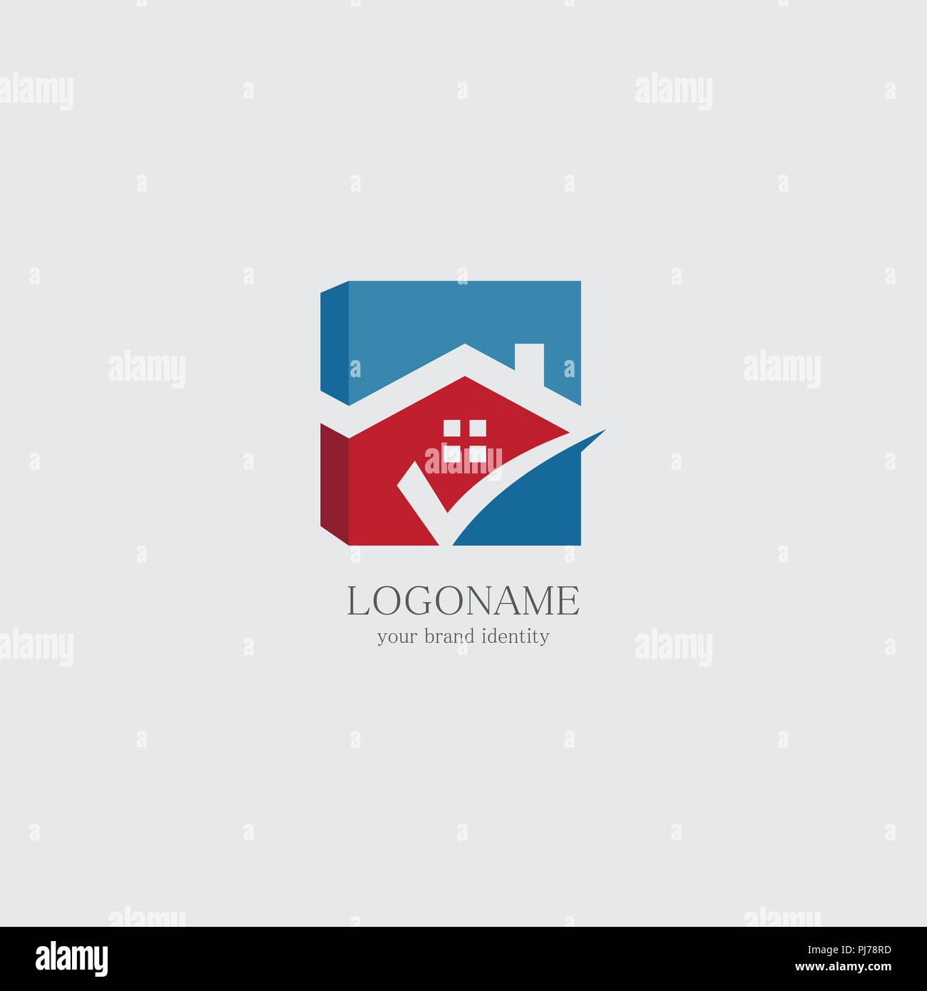 check home symbol logo Stock Photo - Alamy