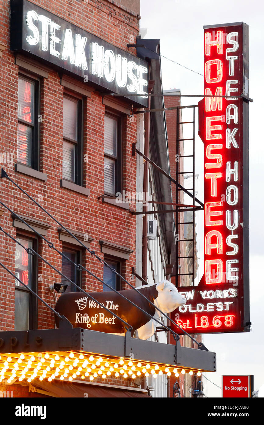 Old Homestead Steakhouse, 56 9th Ave, New York, NY Stock Photo Alamy
