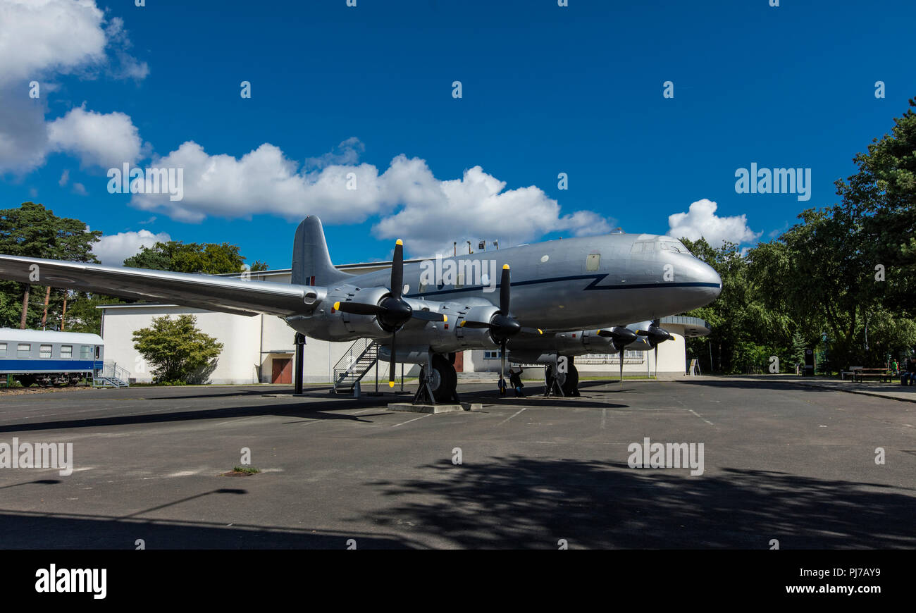Allied Museum, Dahlem, Berlin, Germany - 30th August 2017 - Handley Page Hastings transport plane TG503 at the Allied Museum Stock Photo