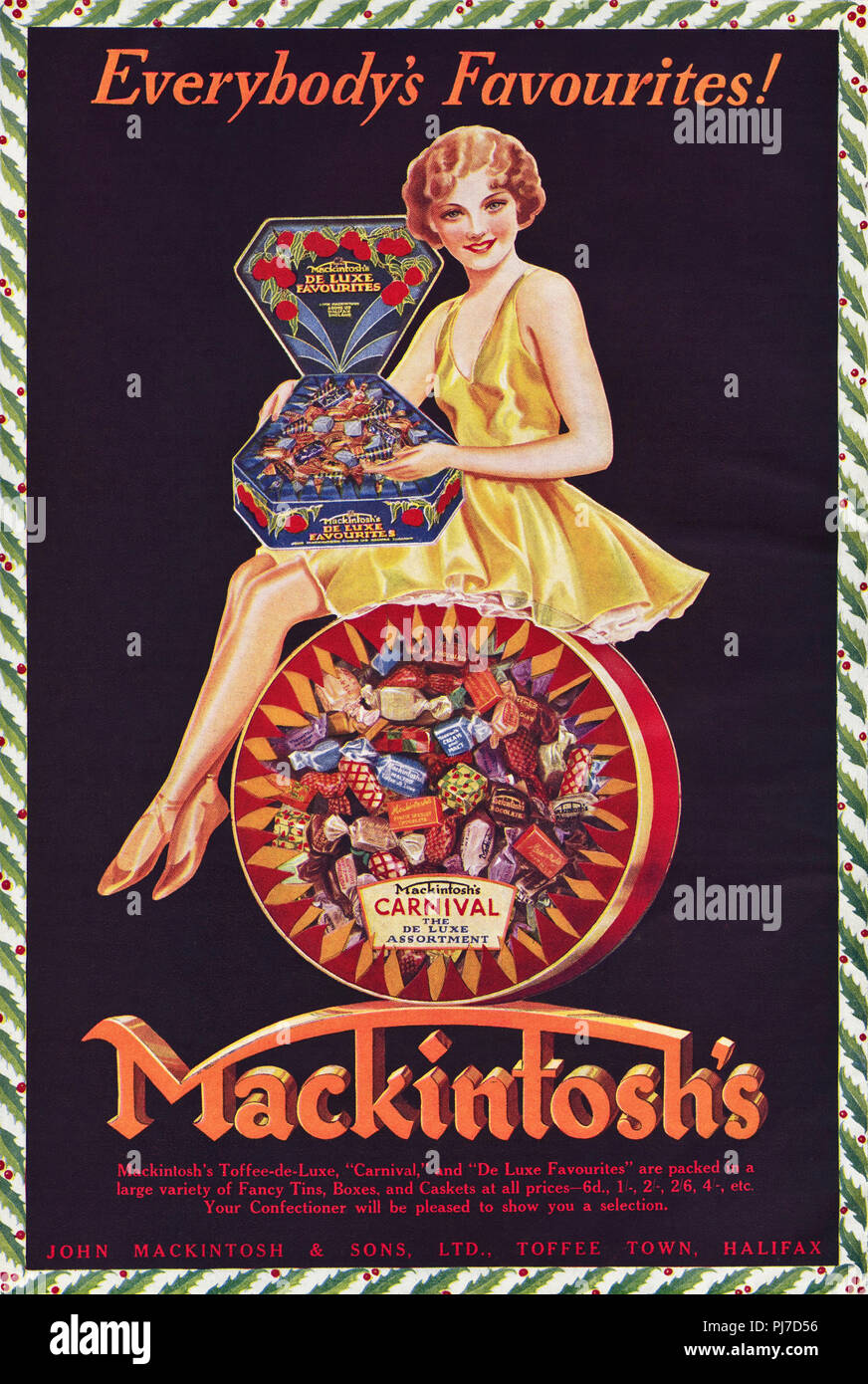 1930s old vintage original advert advertising Mackintosh's toffee by