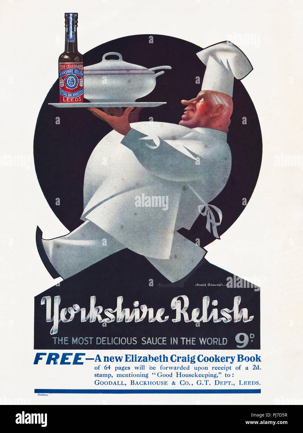 1930s old vintage original advert advertising Yorkshire Relish sauce in English magazine circa 1932 Stock Photo
