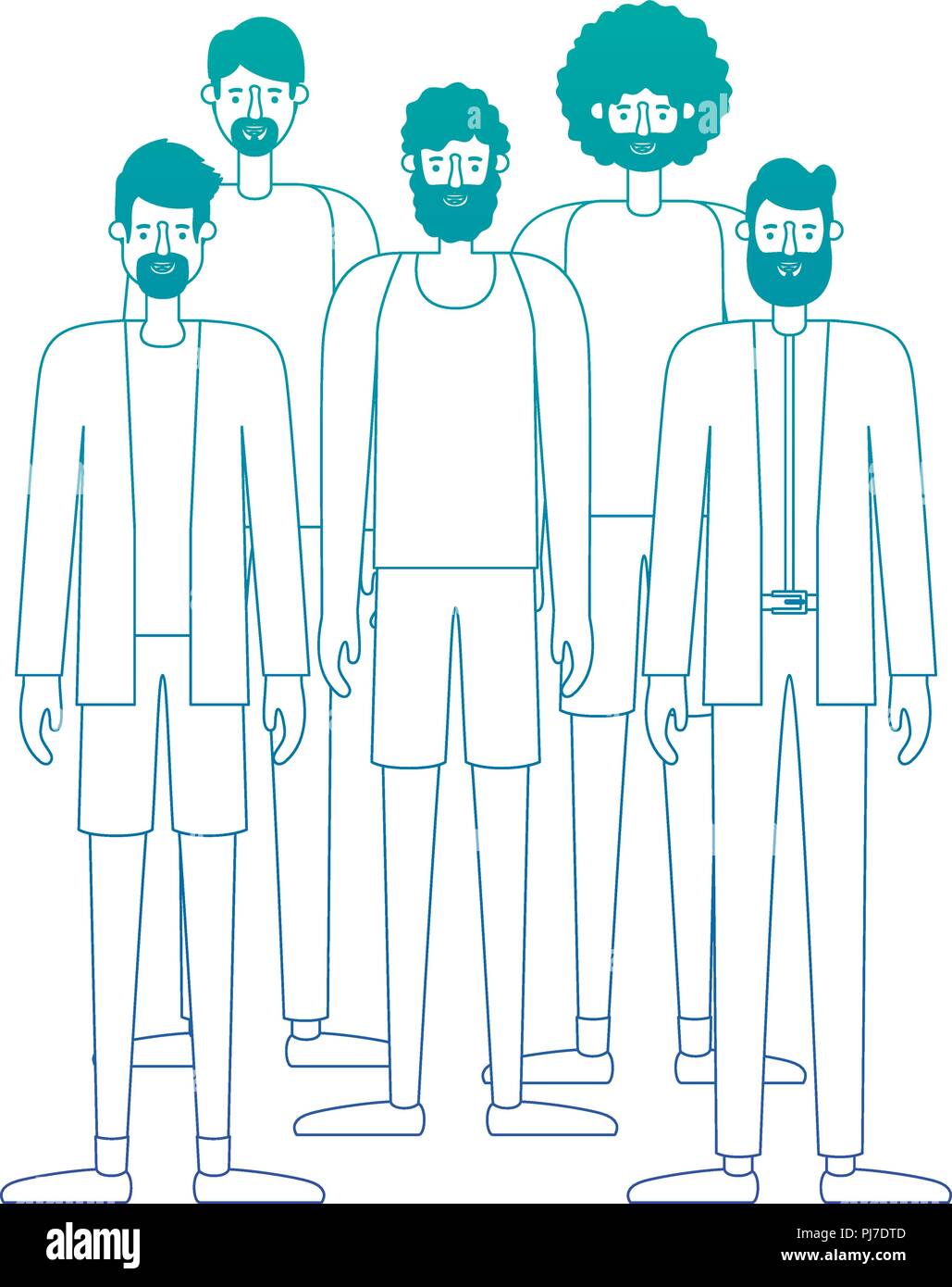 group of men characters Stock Vector Image & Art - Alamy