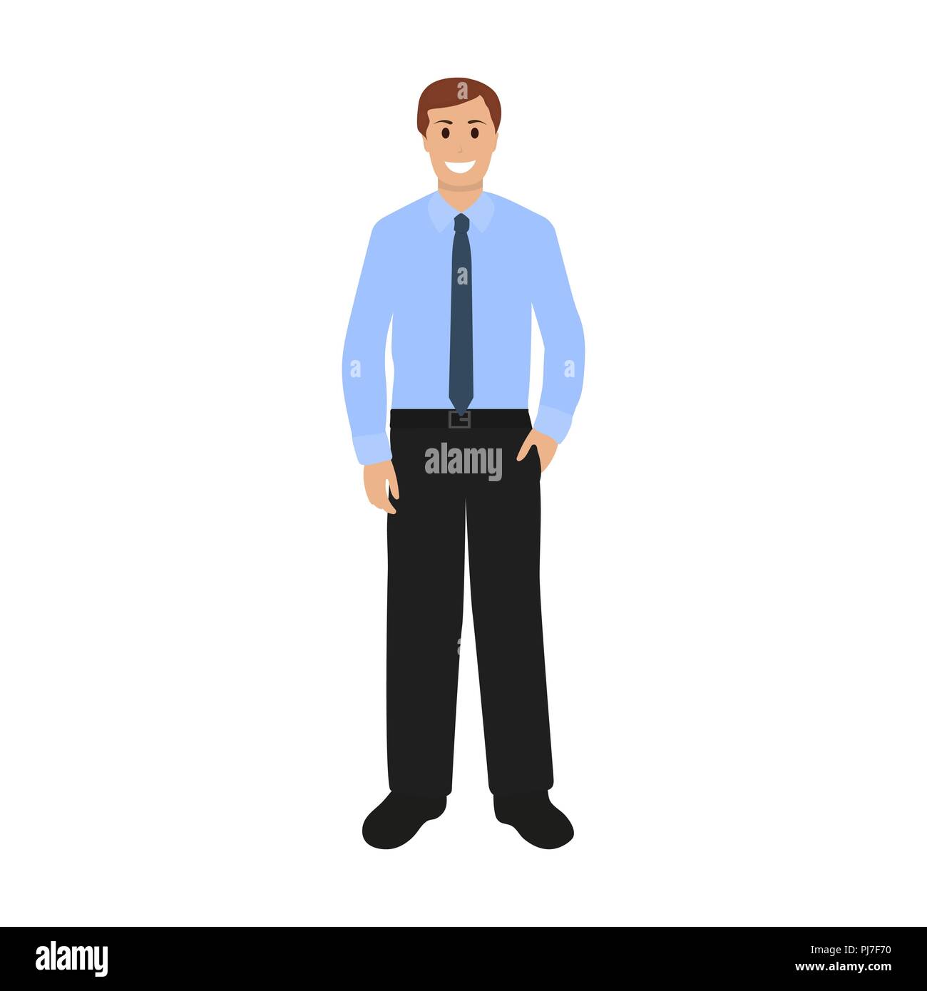 Businessman in shirt and pants Stock Vector