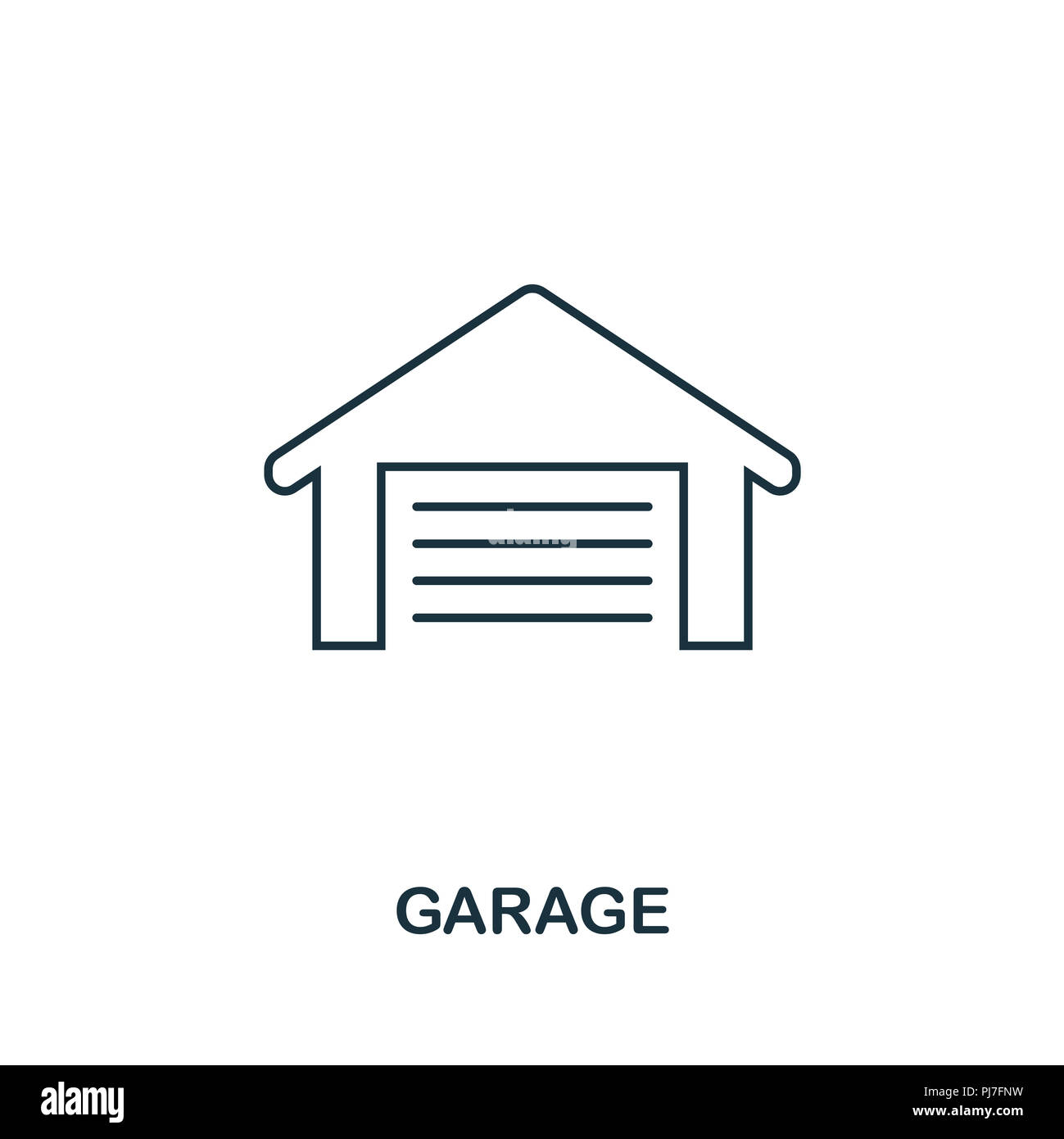 Garage icon. Simple element illustration. Garage outline icon design
