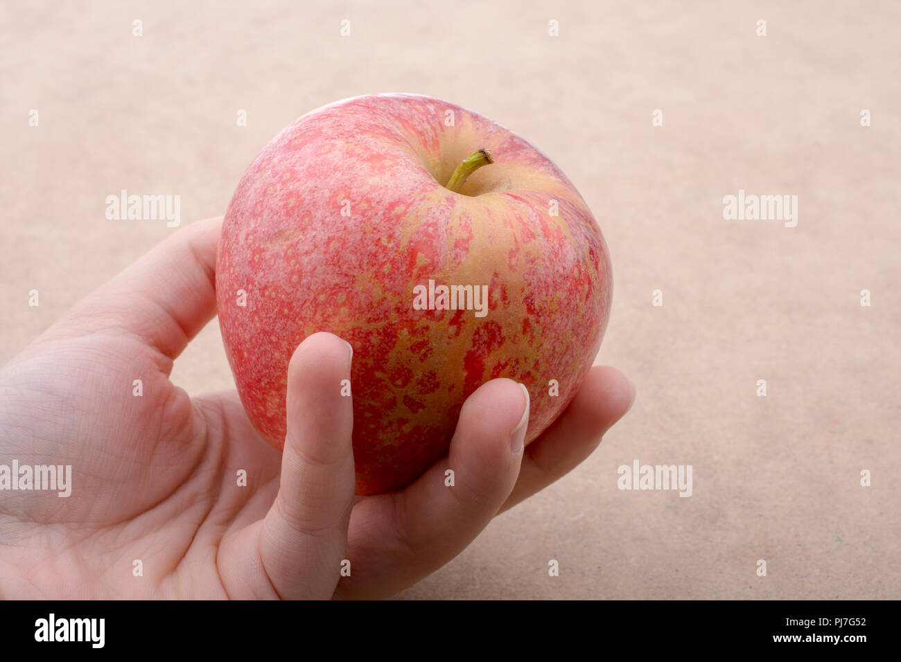 Back to school theme with a red apple Stock Photo Alamy