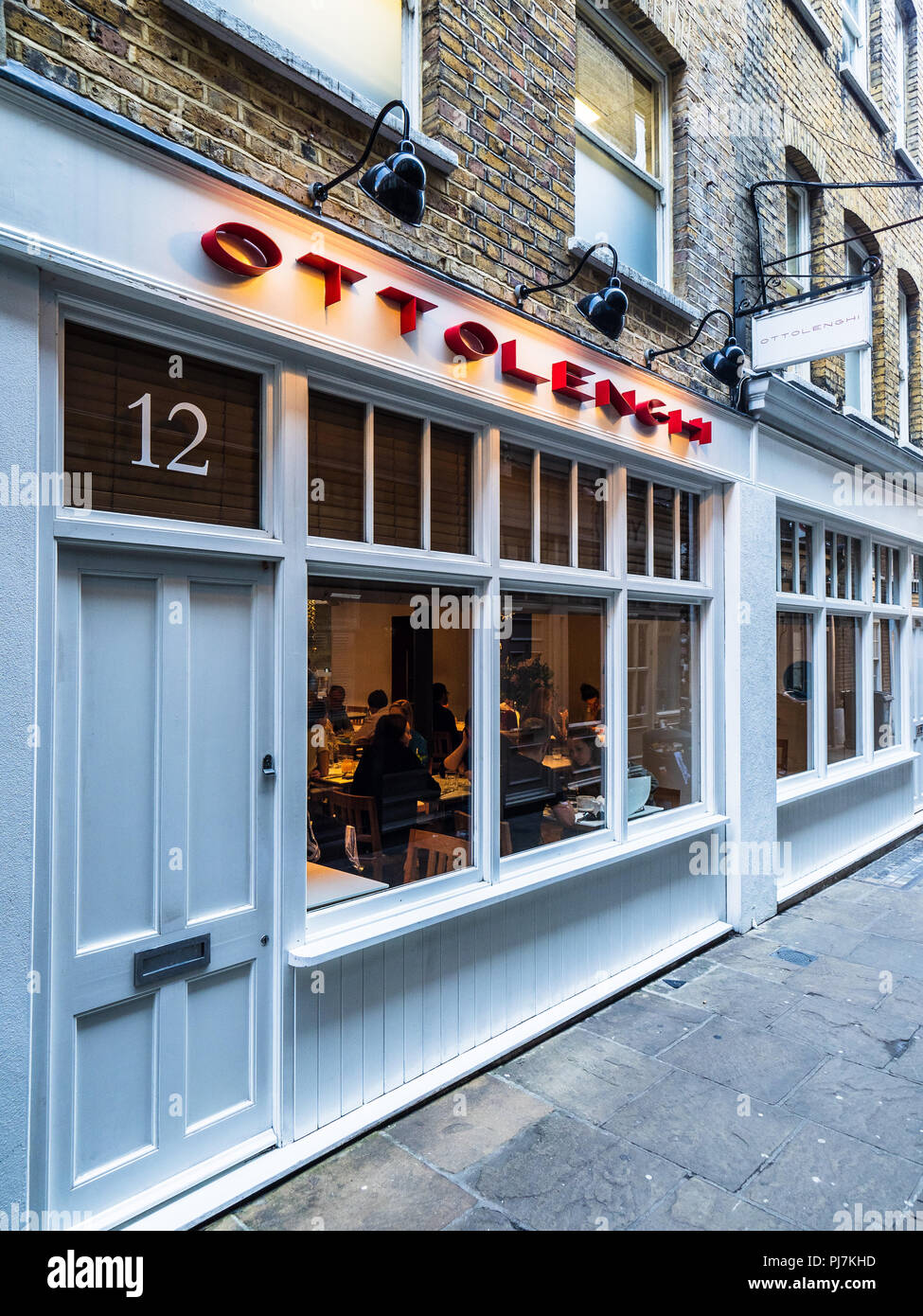 Ottolenghi Spitalfields - Ottolenghi London restaurant in Artillery Lane East London near Spitalfields Market Stock Photo
