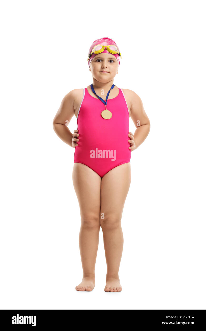 little girl in a bathing suit