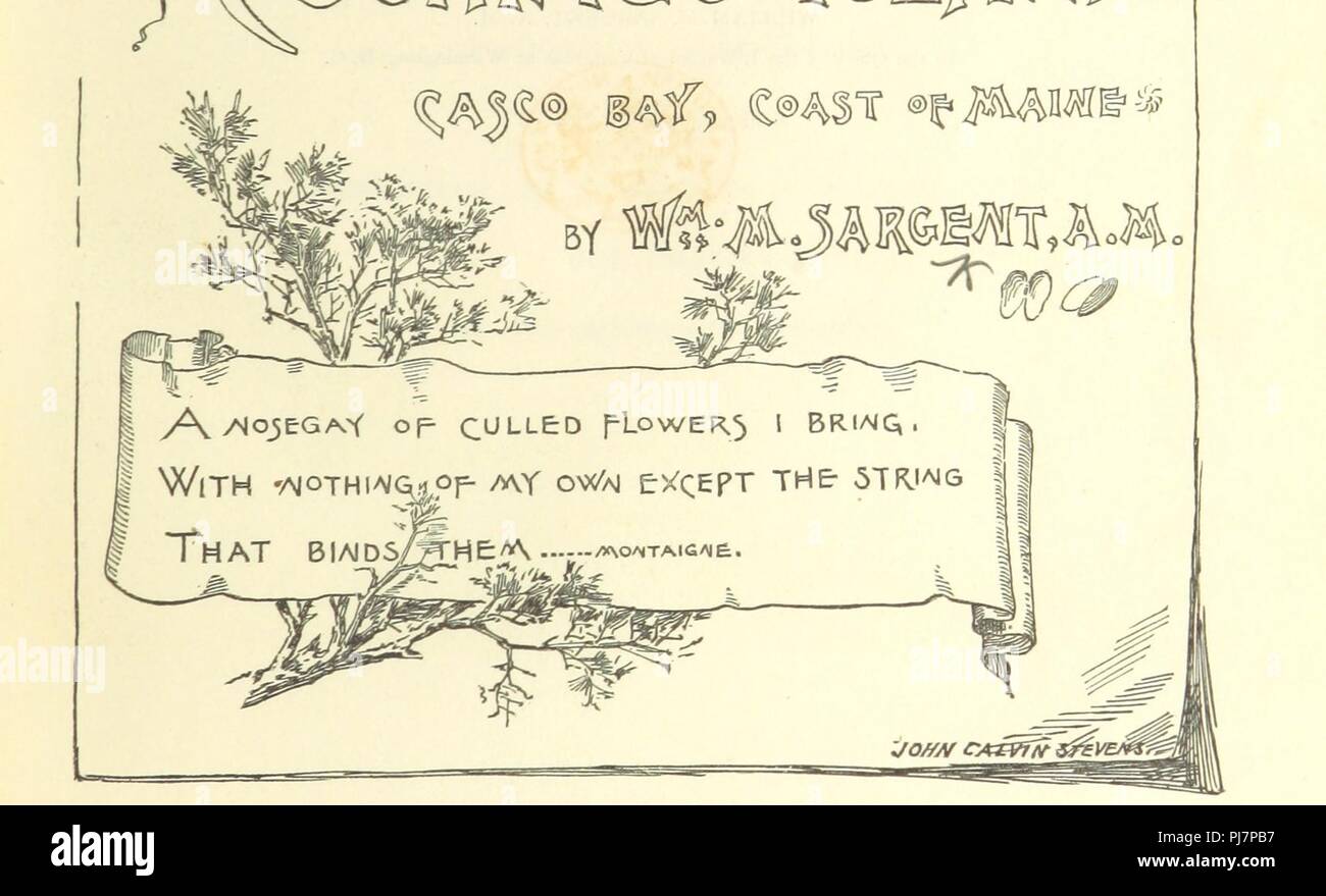 Image  from page 9 of 'An historical sketch, guide book, and prospectus of Cushing's Island, ... Maine' . Stock Photo