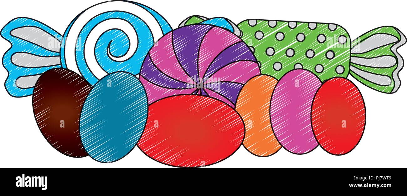 sweet candies isolated icon vector illustration design Stock Vector ...