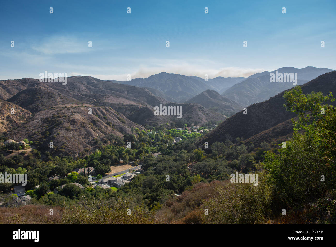 Modjeska Canyon with the Santa Ana Mountains and the Cleveland National