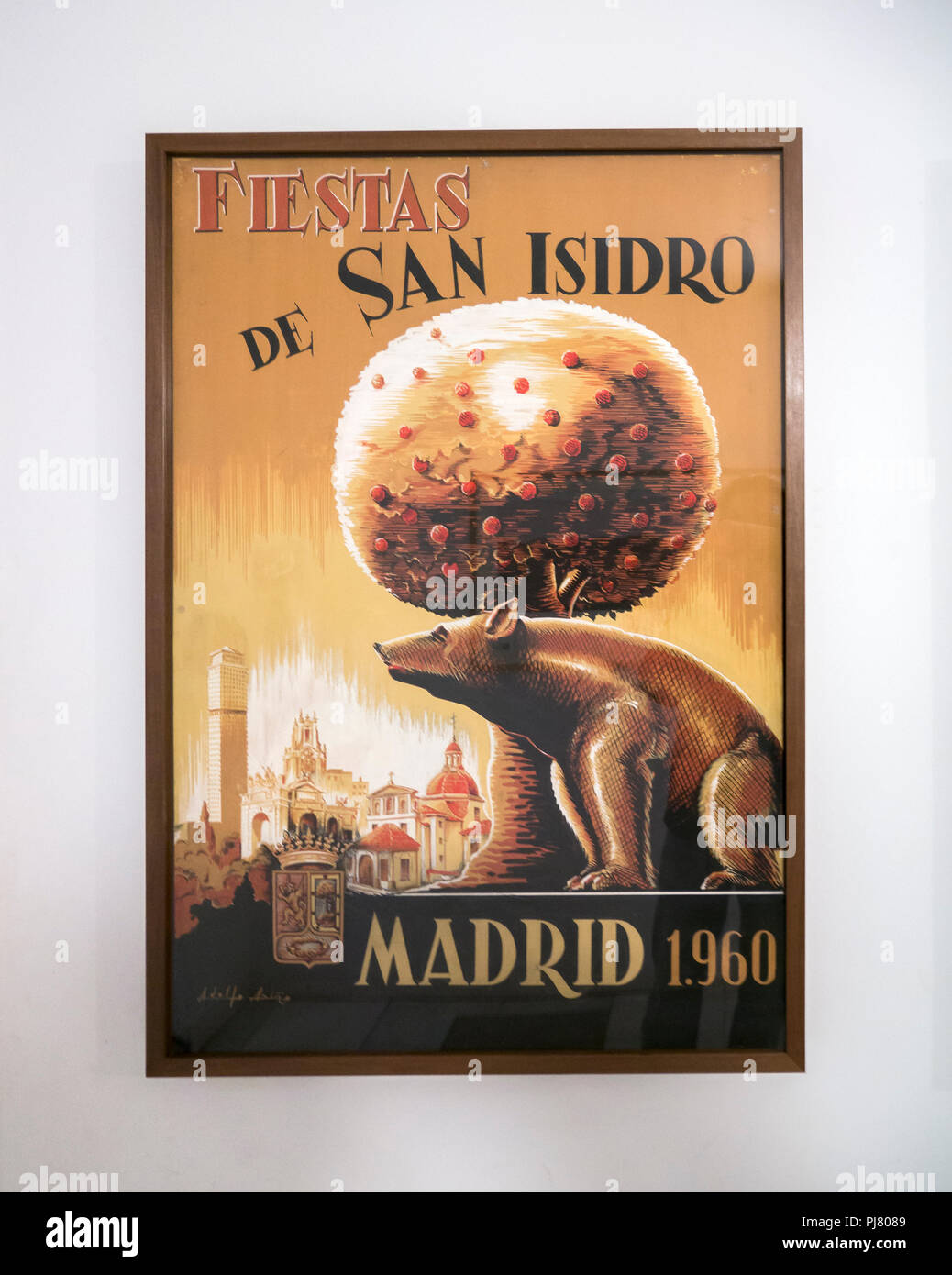 Carteles antiguos de las Fiestas de San Isidro. Museo de San Isidro. Madrid. España Stock Photo