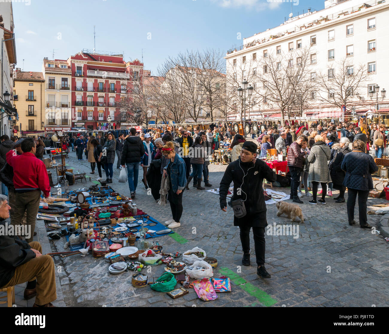 Mercado de El Rastro. Madrid. España Stock Photo