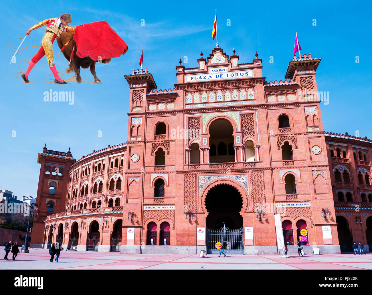 Plaza de toros de las Ventas (composición digital). Madrid. España Stock Photo