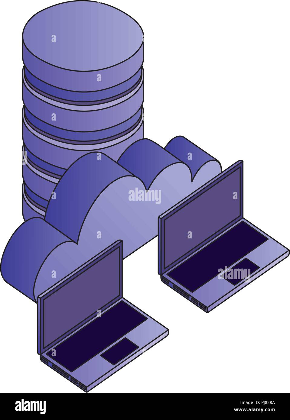 Cloud data center computers Stock Vector Images - Alamy