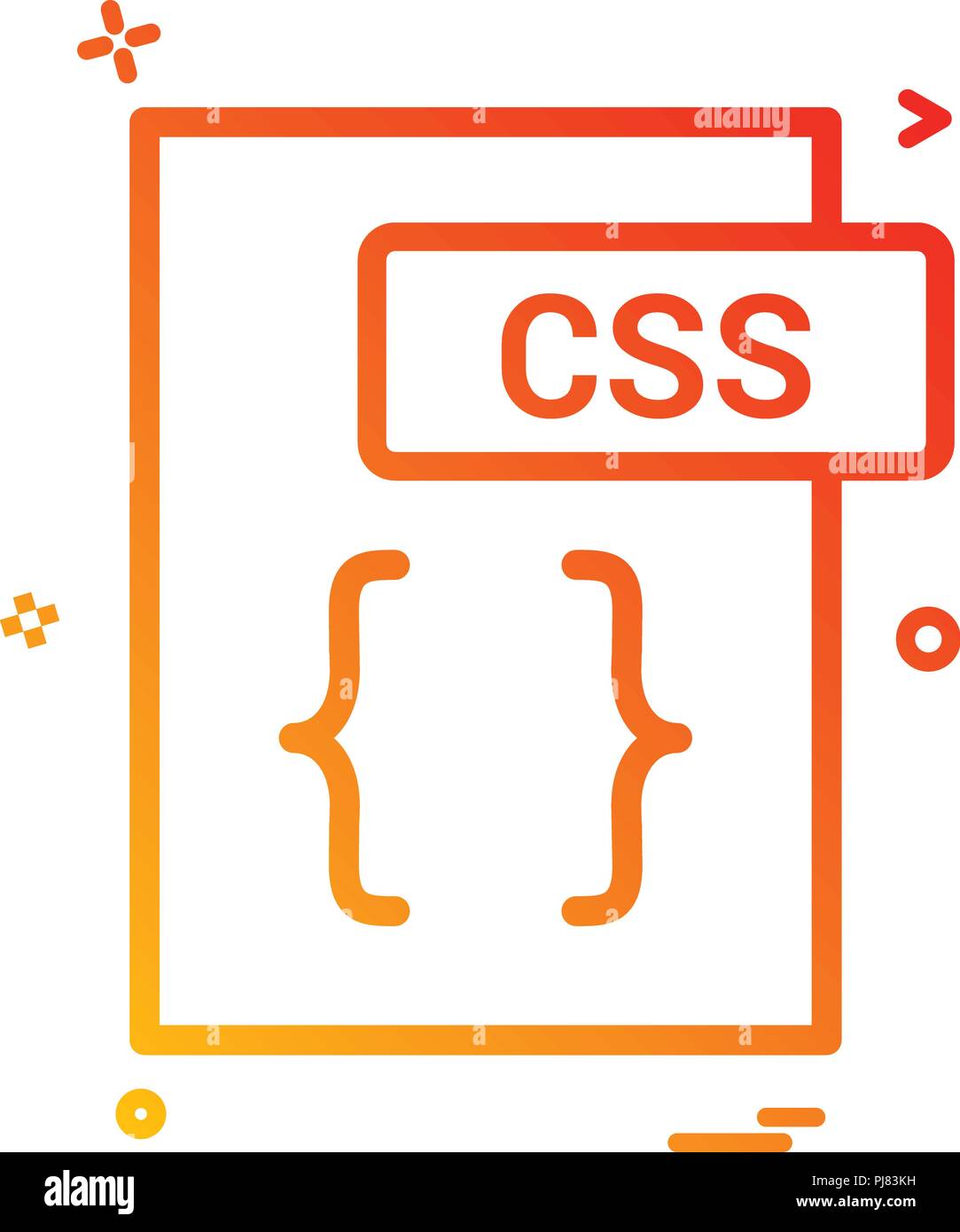 css file format icon vector design Stock Vector Image & Art - Alamy