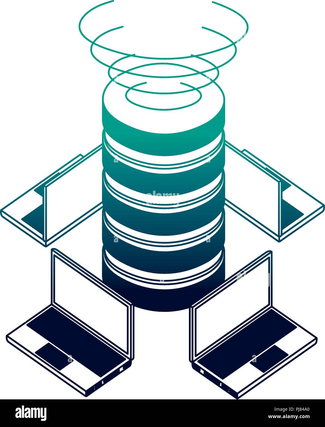 Hard disks data center Stock Vector Images - Alamy