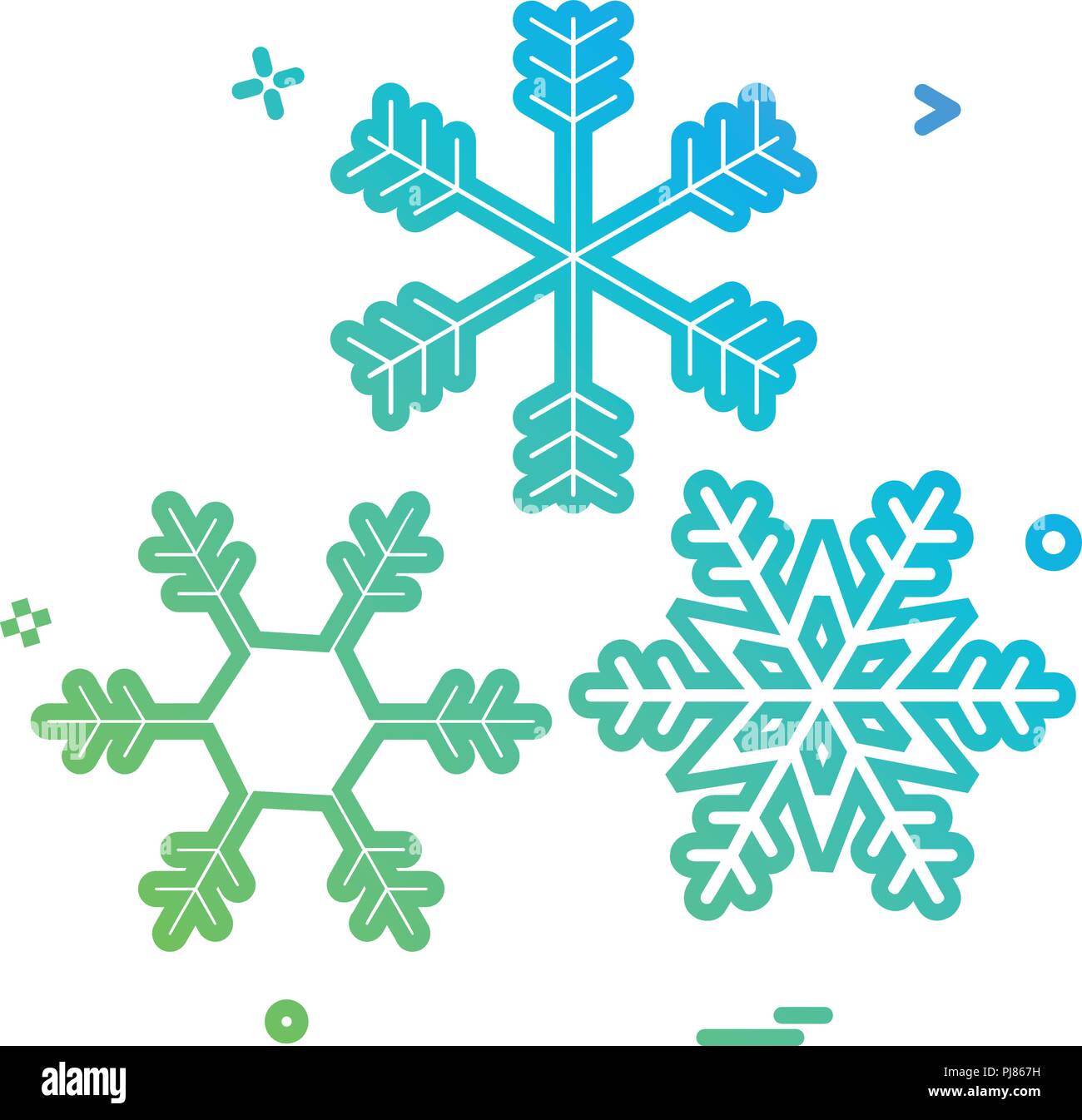 Snow flakes icon design vector Stock Vector Image & Art - Alamy