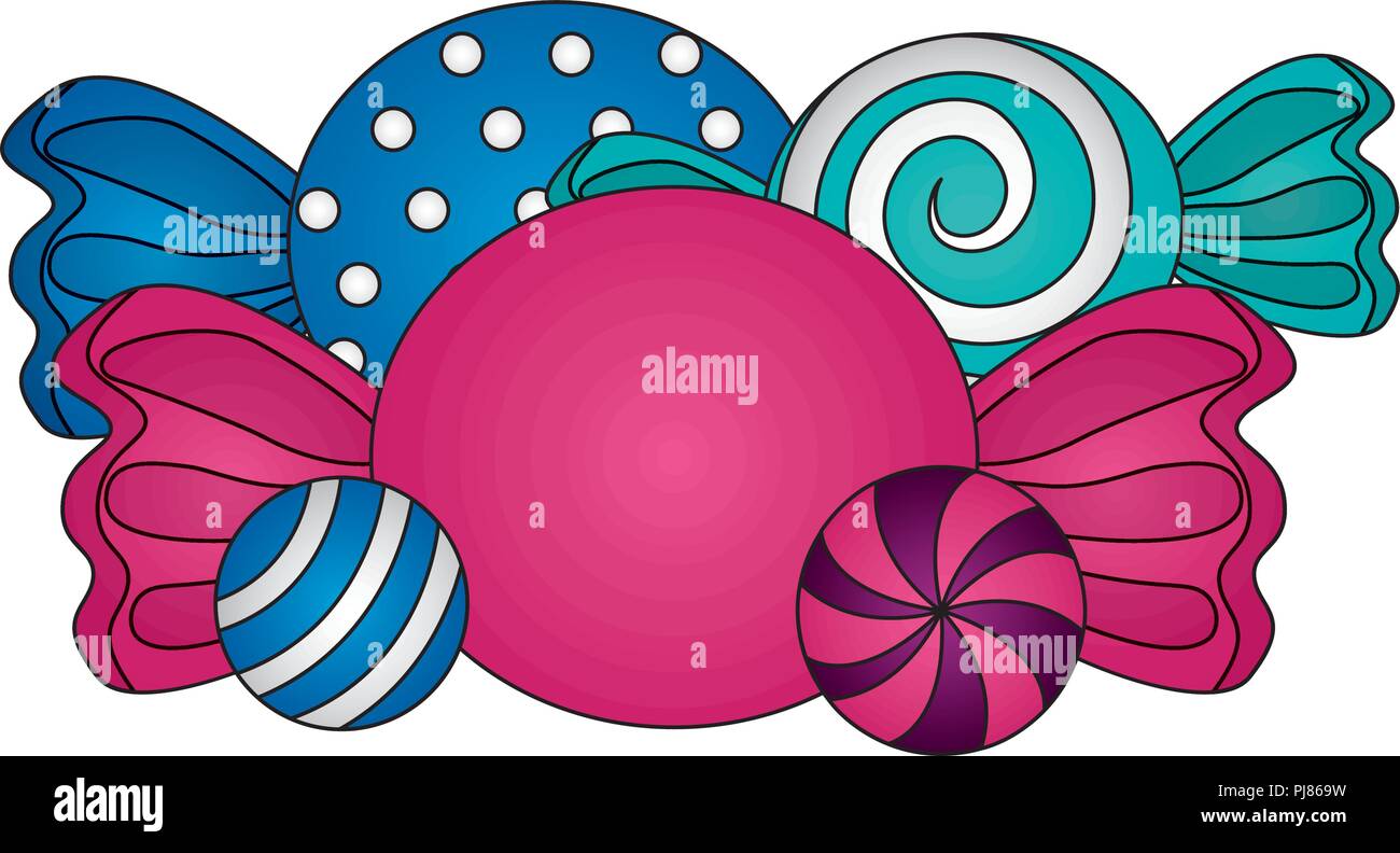 sweet candies isolated icon vector illustration design Stock Vector ...