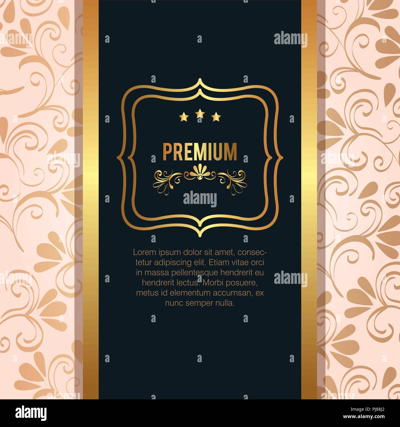premium quality golden frame vector illustration design Stock Vector ...