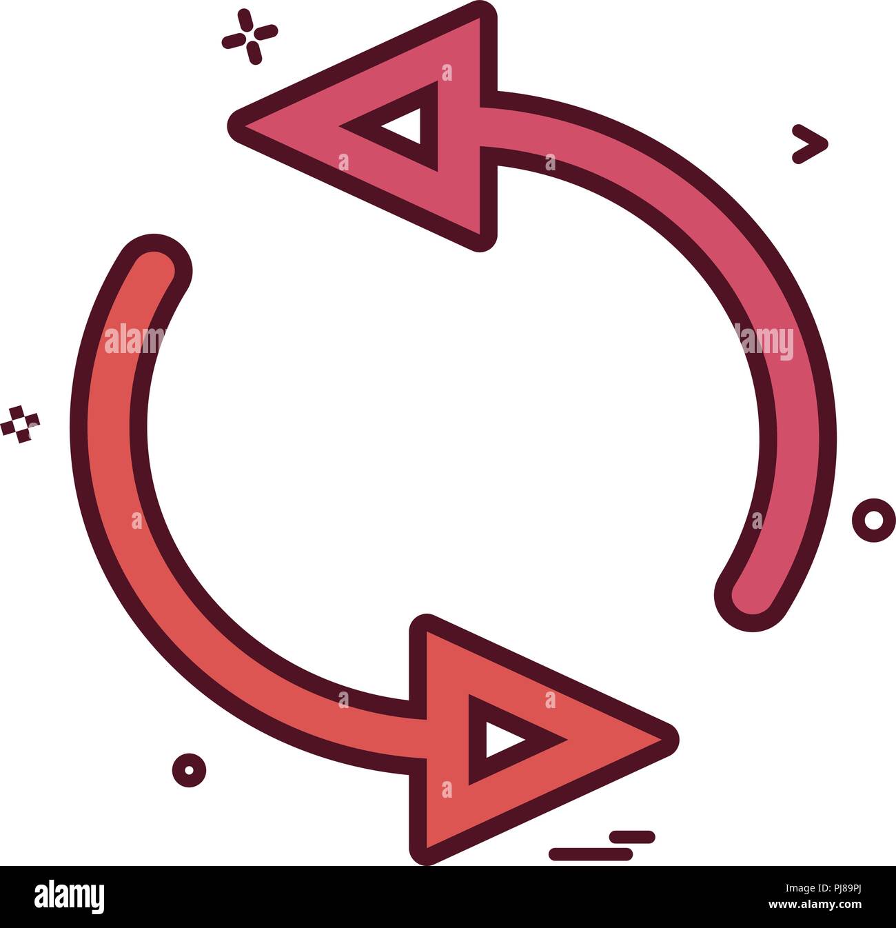 arrow circle rotate icon vector design Stock Vector Image & Art - Alamy