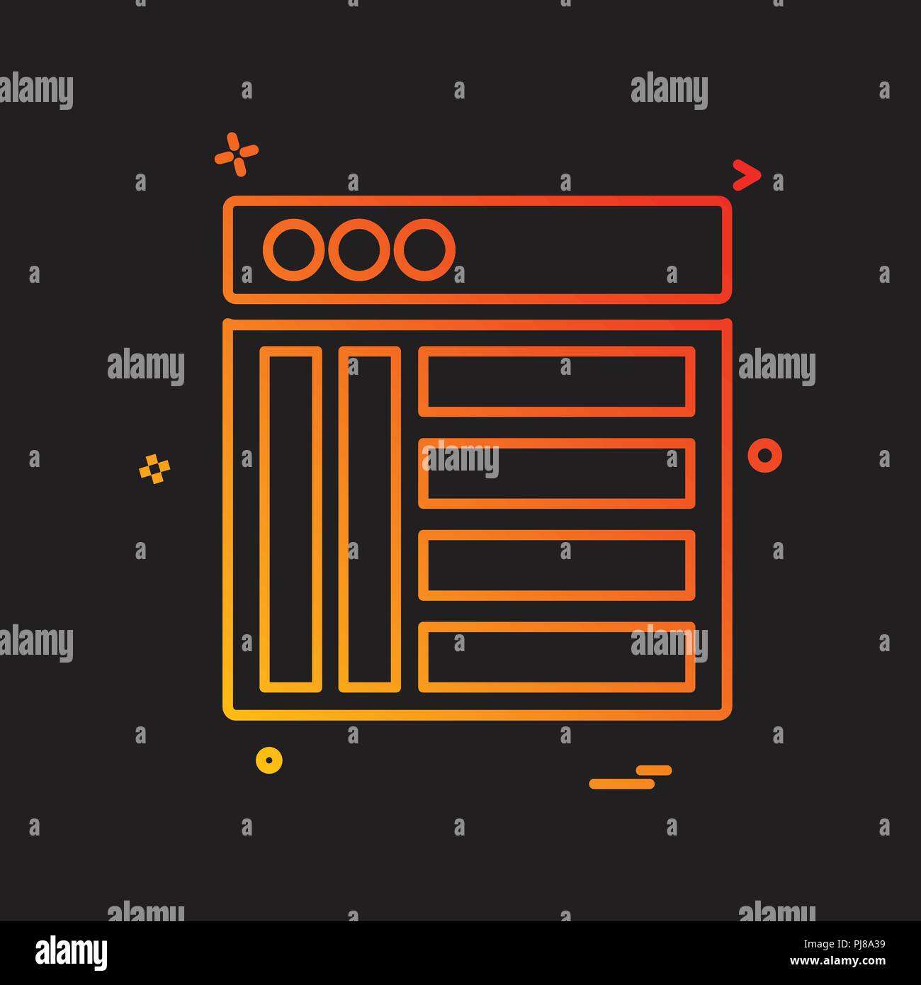 Web layouts icon design vector Stock Vector Image & Art - Alamy