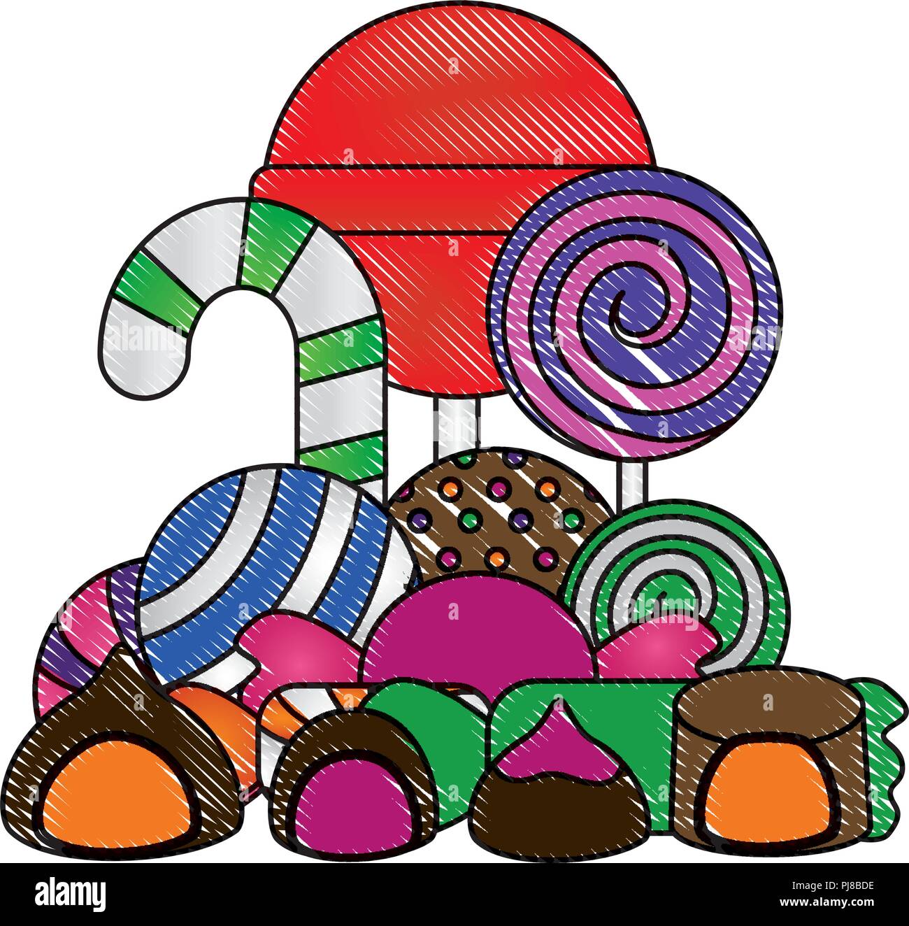 sweet candies isolated icon Stock Vector Image & Art - Alamy