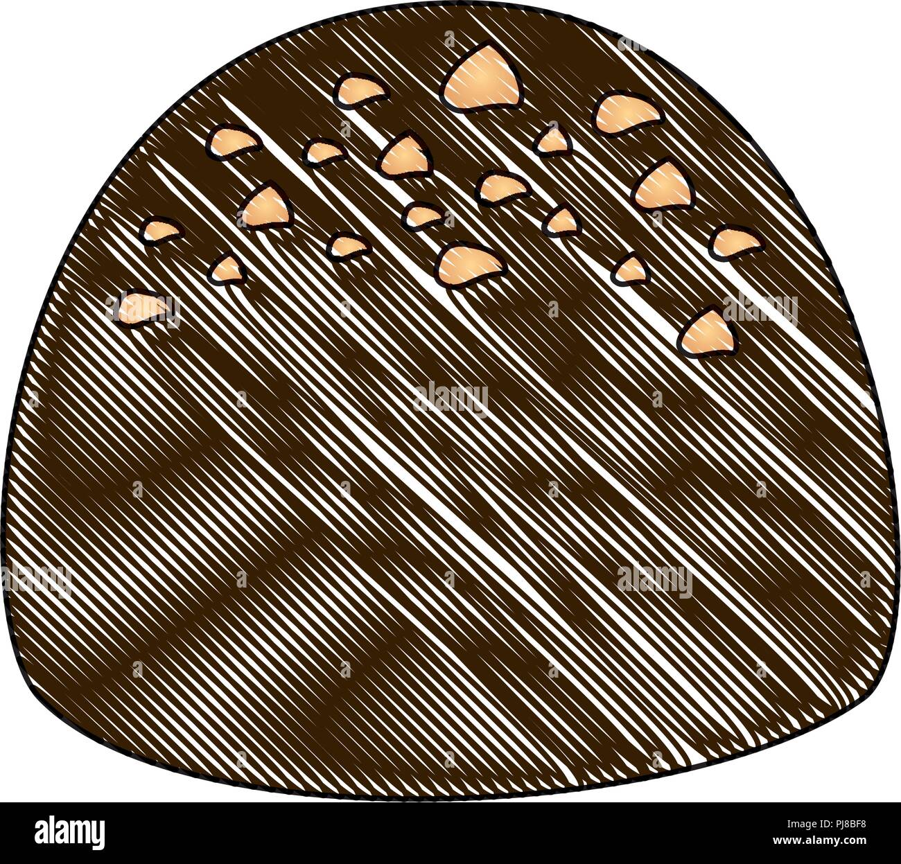 sweet candy of chocolate isolated icon Stock Vector Image & Art - Alamy