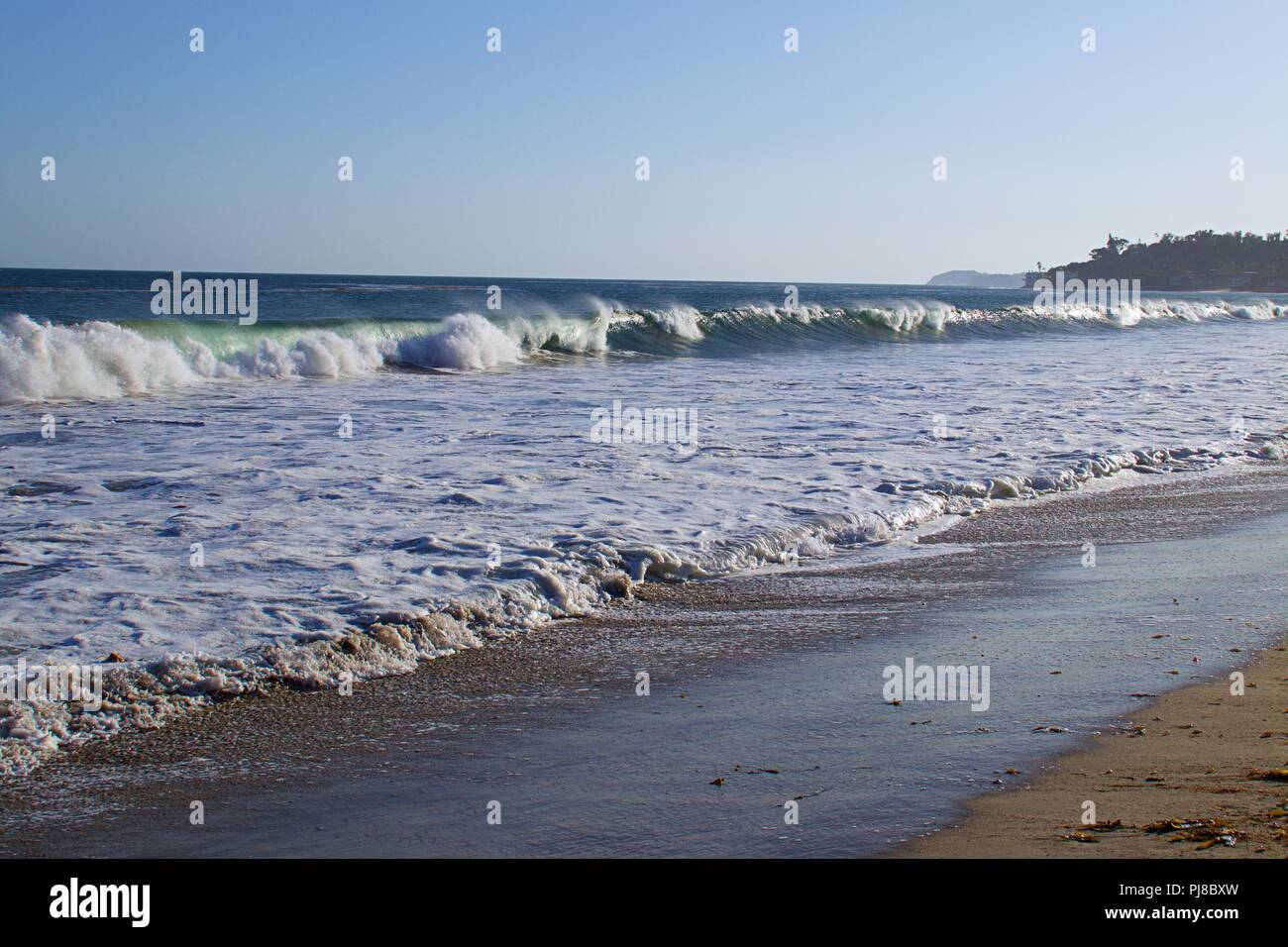Morning at the beach in Malibu Stock Photo - Alamy