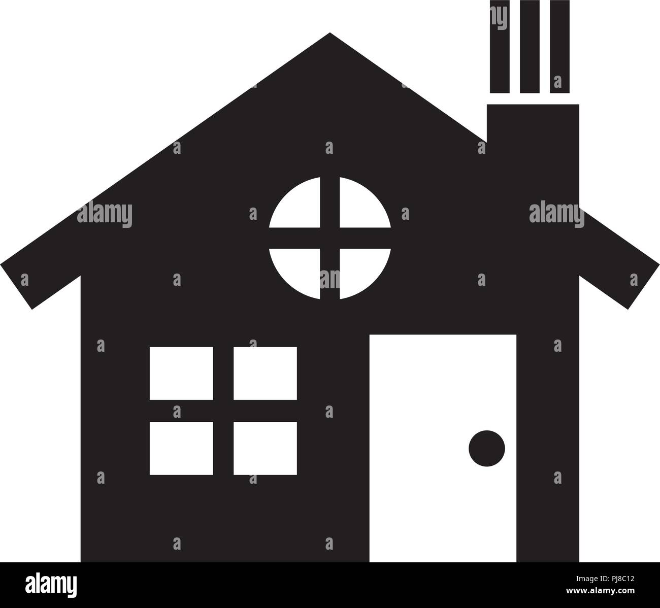 house building silhouette icon Stock Vector Image & Art - Alamy