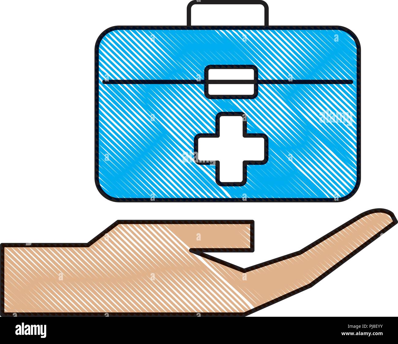 hand with kit medical isolated icon Stock Vector Image & Art - Alamy