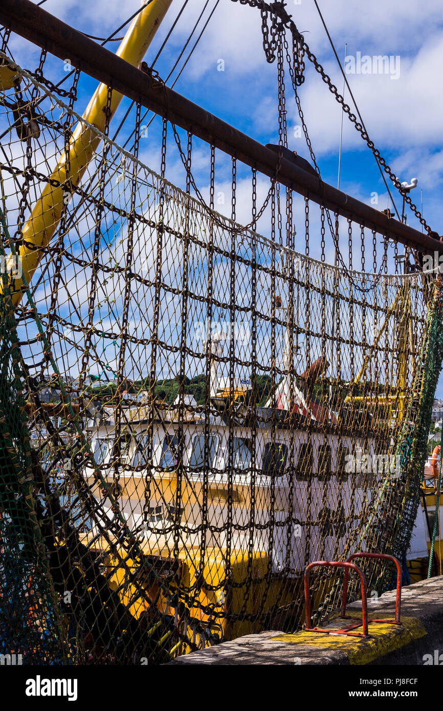 Newlyn harbour, one of the largest fishing ports, Cornwall, England, U