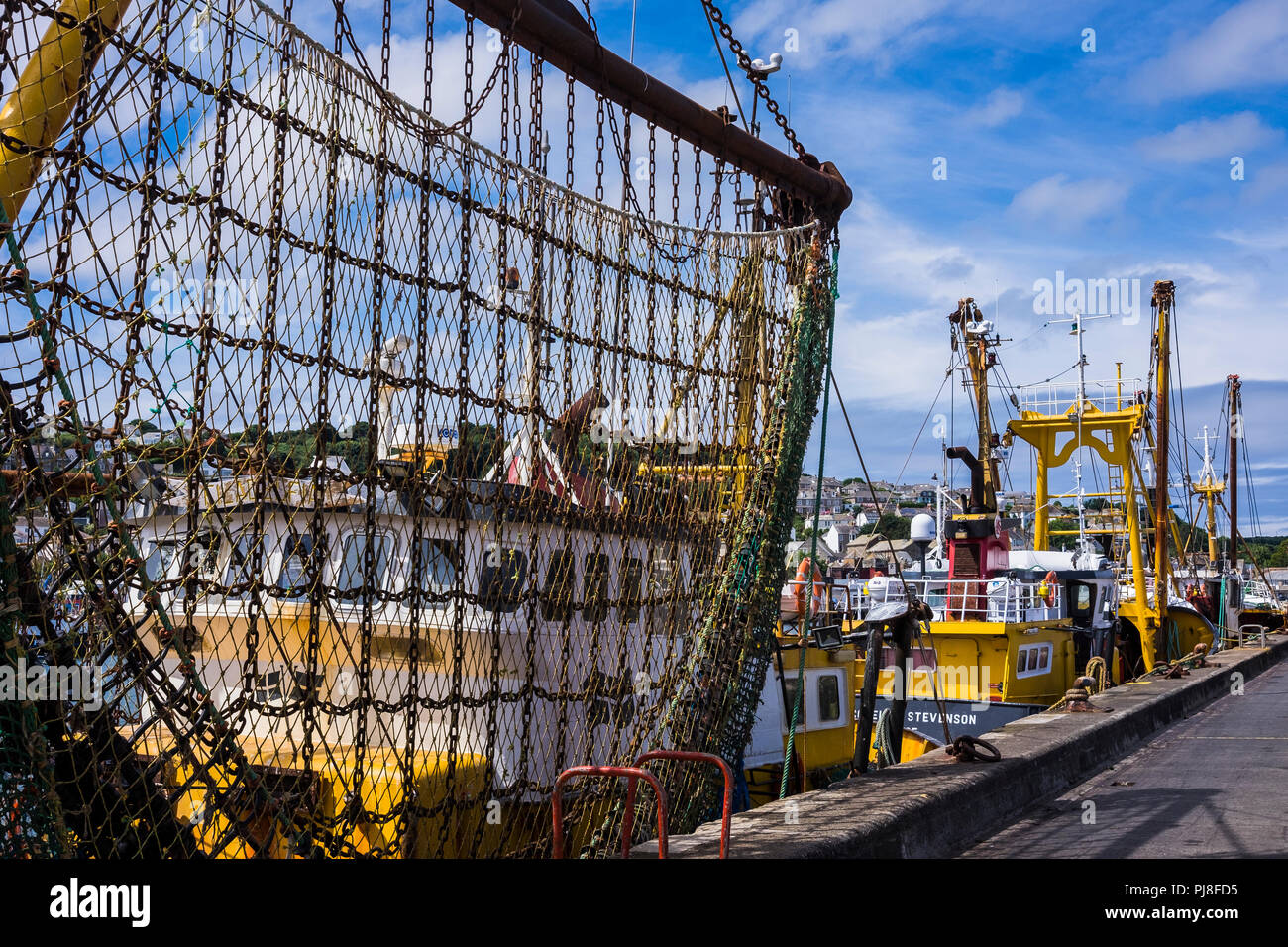Newlyn harbour, one of the largest fishing ports, Cornwall, England, U
