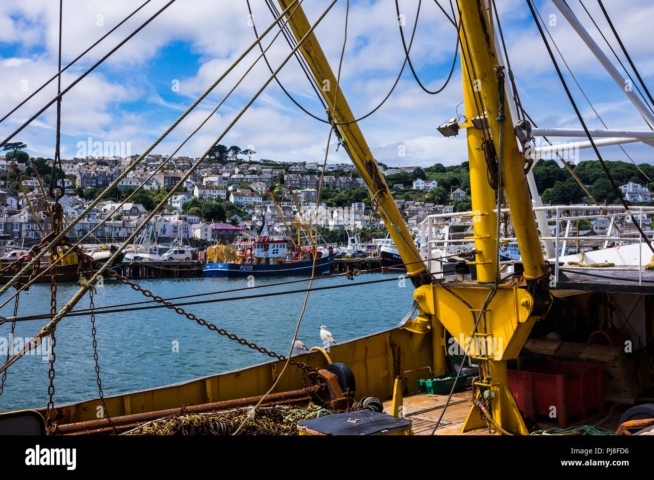 Newlyn harbour, one of the largest fishing ports, Cornwall, England, U